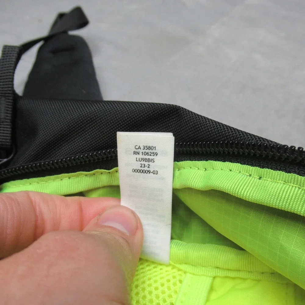 Lululemon Backpack Mens Black Neon‎ Green Lining Multi Pockets Custom LOGO NWD